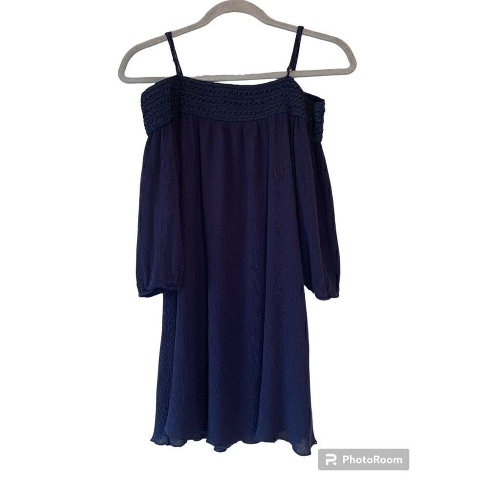 Purple Snow Women’s Dress Medium Purple Knit Top Off Shoulder